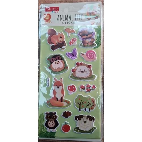 TNX-5091 ANIMAL LIFE STICKER-4 PUFFY ETİKETİ 10