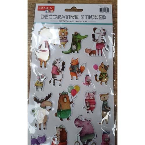 TNX-25366 SEVİMLİ CANLILAR SERİSİ PUFFY ETİKETİ
