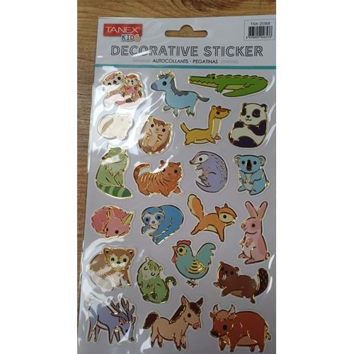TNX-25368 YALDIZLI CANLILAR SERİSİ PUFFY ETİKETİ