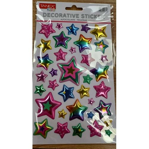 TNX-25372 YILDIZ BALON SERİSİ PUFFY ETİKETİ