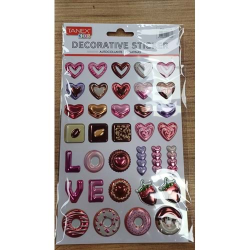 TNX-25374 LOVE BALON SERİSİ PUFFY ETİKETİ