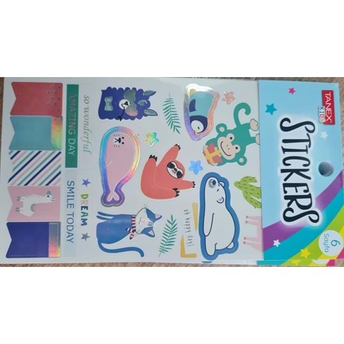 Tanex Stickers Amazing Day 6 Sayfa Hayvanlar