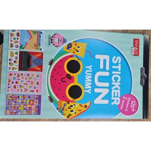 Tanex Stickers Fun Yummy 120 Sticers & b2 Scenes