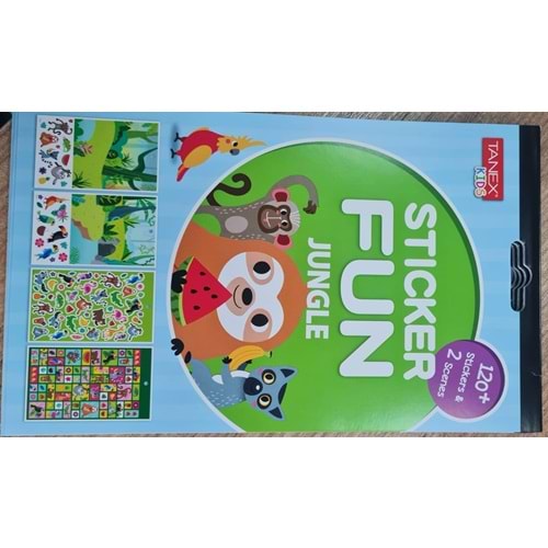 Tanex Stickers Fun Jungle 120 Sticers & b2 Scenes
