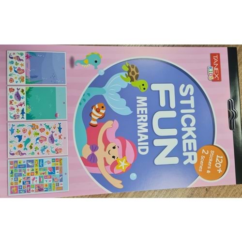Tanex Stickers Fun Mermaid 120 Sticers & b2 Scenes