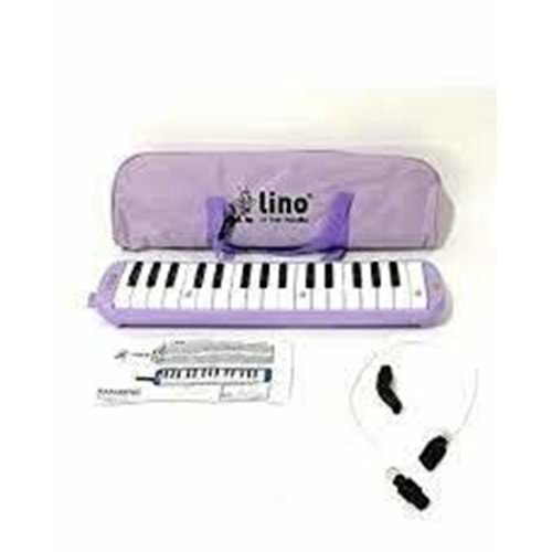 Lino Melodika 32 Tuşlu Pastel Renkler Lila Yumuşak Çantalı