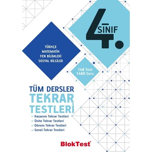 Bloktest 4. Sınıf Tüm Dersle Tekrar Testleri