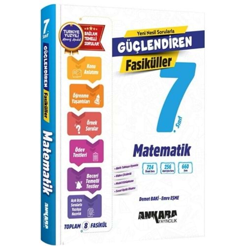 Ankara Yayıncılık 7. Sınıf Matematik Güçlendiren Fasikül Set