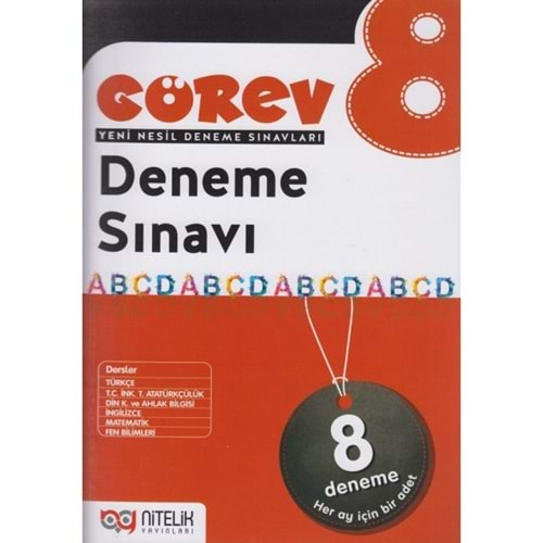 Nitelik Görev 8. Sınıf Sıralı Genel Deneme 8 li