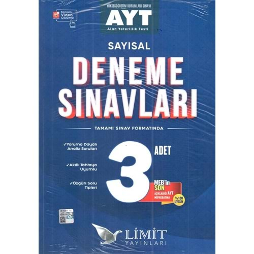 Limit Yayınları AYT Sayısal 3 Deneme