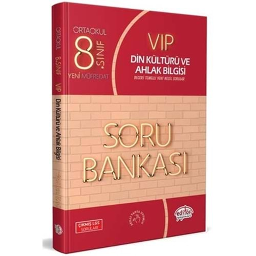 8.SINIF LGS VIP DİN KÜLTÜRÜ SORU 2019/ EDİTÖR