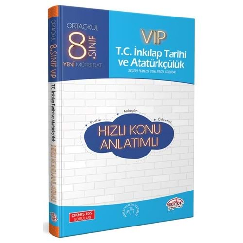 EDİTÖR 8 VIP İNKİLAP TARİHİ HIZLI K.A