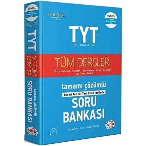 YKS TYT Tüm Dersler Soru Bankası Çözümlü