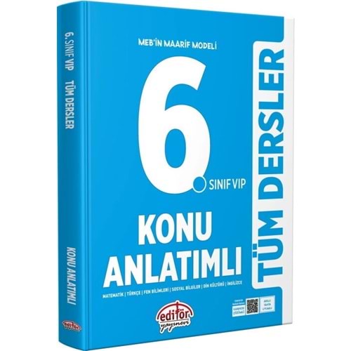 Editör Yayınları 6. Sınıf VIP Tüm Dersler Konu Anlatımlı