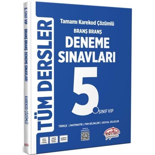 Editör Yayınları 5. Sınıf Tüm Dersler Branş Branş Tamamı Çözümlü Deneme Sınavları