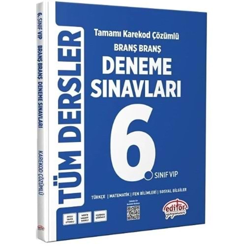 Editör Yayınları 6. Sınıf Tüm Dersler Ünite Ünite Deneme Sınavları