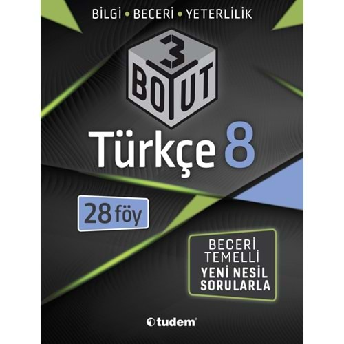 TUDEM ÜÇ BOYUT 8. SINIF SORU TÜRKÇE