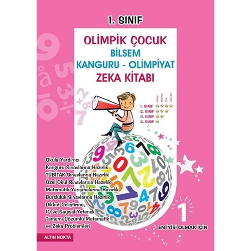 Altın Nokta Olimpik Çocuk 1. Sınıf Bilsem Kanguru-Olimpiyat Zeka Kitabı