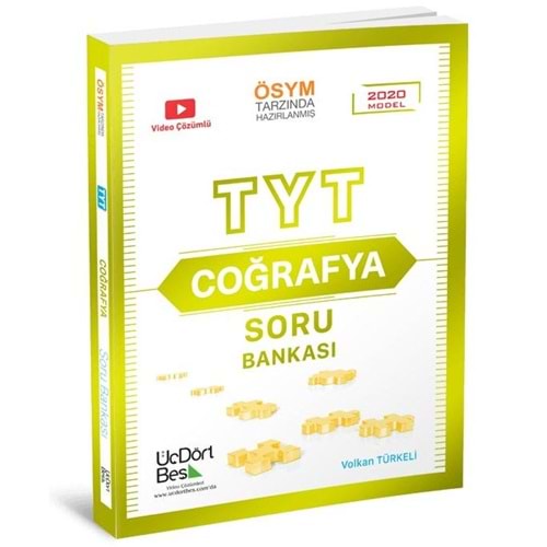 ÜçDörtBeş Yayınları TYT Coğrafya Soru Bankası