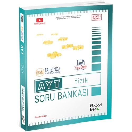 ÜçDörtBeş AYT Fizik Soru Bankası 2023