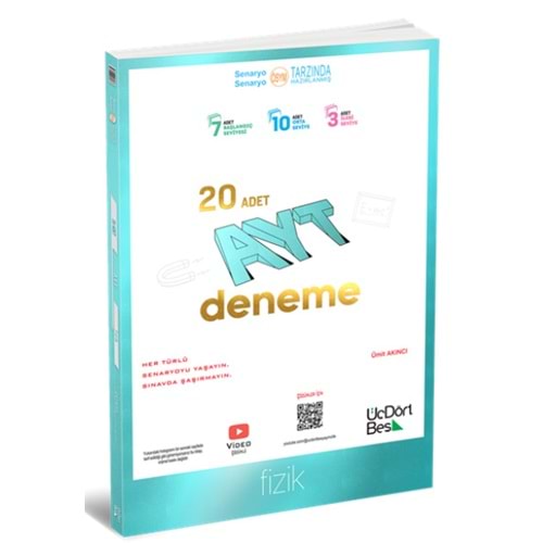 ÜçDörtBeş AYT Fizik Denemesi 20 lu 2025