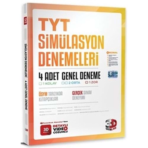 Çözüm 3D Simülasyon Tyt Genel Deneme 4 lü