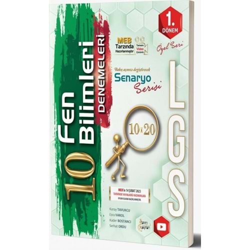 8.Sınıf LGS 1.Dönem Fen Bilimleri 10 Deneme - 2023 Özel Baskı