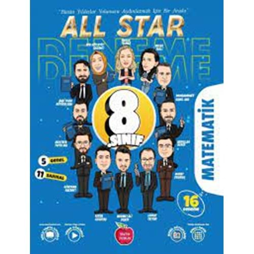 All Star LGS Matematik 16 Deneme Sınavı Newton Yayınları