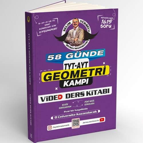 Bıyıklı Matematik 58 Günde TYT AYT Geometri Kampı Video Ders Kitabı