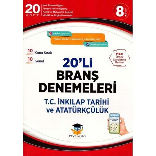 ZEKA KÜPÜ 8. SINIF BRANŞ DENEMELERİ İNKILAP TARİHİ