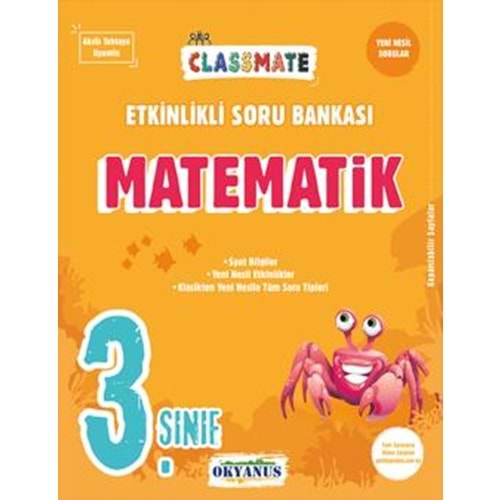 Okyanus Classmate 3. Sınıf Matematik Etkinlikli Soru Bankası