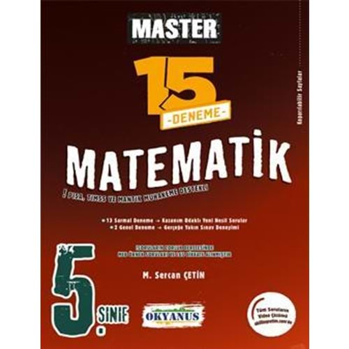 Okyanus Master 5. Sınıf Matematik Denemesi 15 li