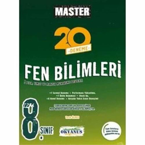 8. Sınıf Master 20 Fen Bilimleri Denemesi