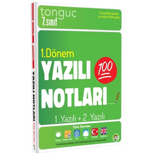 Tonguç 7. Sınıf 1. Dönem 1. ve 2. Yazılı Notları