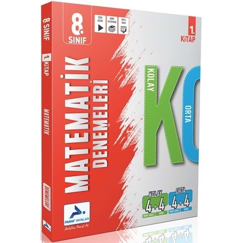 Paraf Yayınları 8. Sınıf Matematik Kolay Orta Branş Deneme
