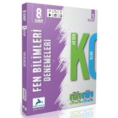 Paraf Yayınları 8. Sınıf 8. Sınıf Fen Bilimleri Kolay Orta Branş Deneme - 1. Kitap