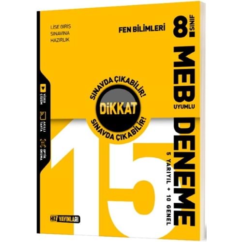 Hız Yayınları 8. Sınıf Fen Bilimleri 15 Deneme