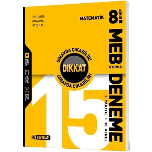 Hız Yayınları 8. Sınıf Matematik 15 Deneme