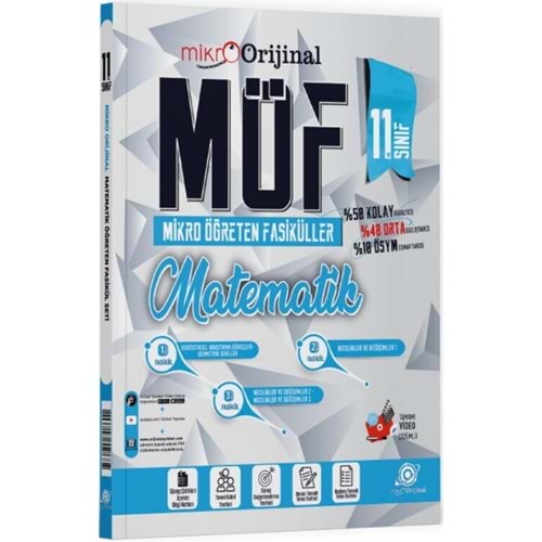 Orijinal Mikro 11. Sınıf Matematik MÖF Mikro Öğreten Fasikül Set
