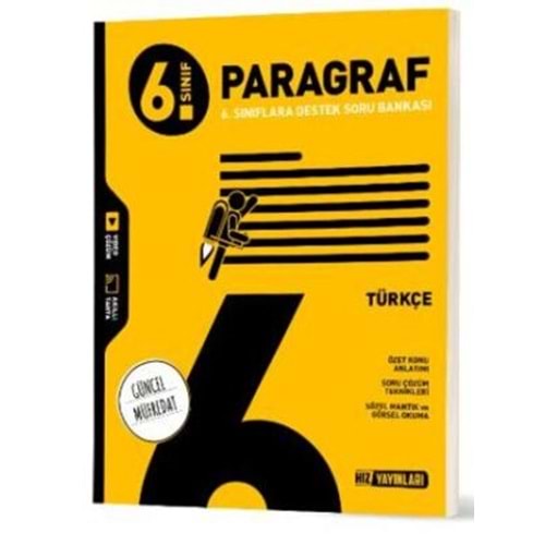 Hız Yayınları 6. Sınıf Türkçe Paragraf Soru Bankası