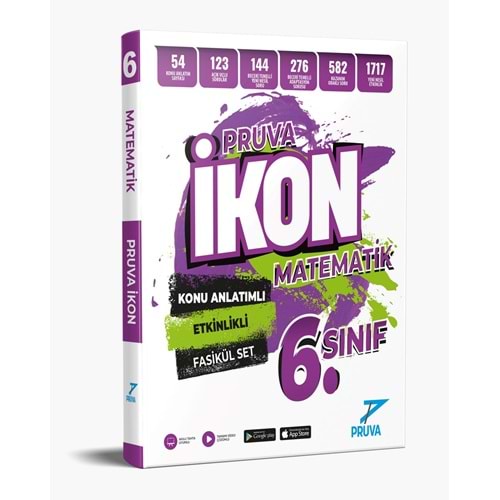 Pruva İkon 6. Sınıf Matematik Konu Anlatımlı Etkinlikli Soru bankası