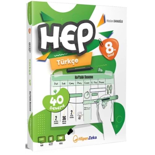 Hiper Zeka Yayınları 8. Sınıf Hep Türkçe 40 Haftalık Deneme