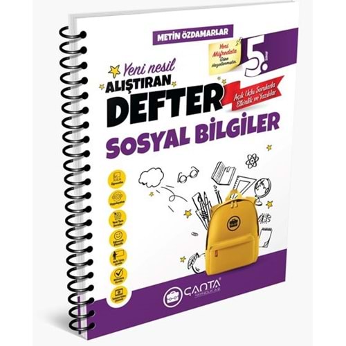 Çanta Yayınları 5. Sınıf Sosyal Bilgiler Okula Yardımcı Alıştıran Defter