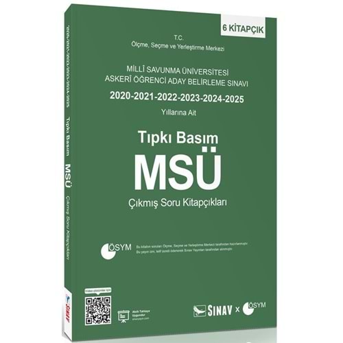 Sınav Yayınları MSÜ Tıpkı Basım Son 6 Yıl Çıkmış Soru Kitapçıkları