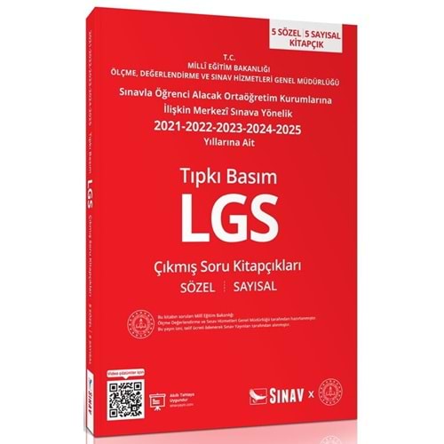 Sınav Yayınları 8. Sınıf LGS Tıpkı Basım Son 5 Yıl Çıkmış Soru Kitapçıkları