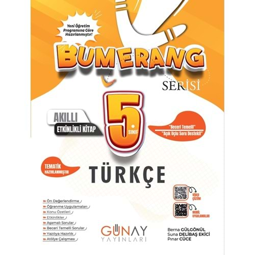 Bumerang 5. Sınıf Akıllı Etkinlikli Kitap Türkçe