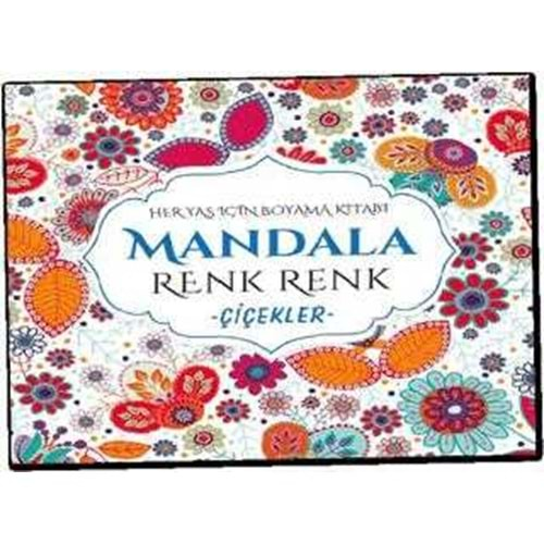 Mandala Renk Renk Çiçekler