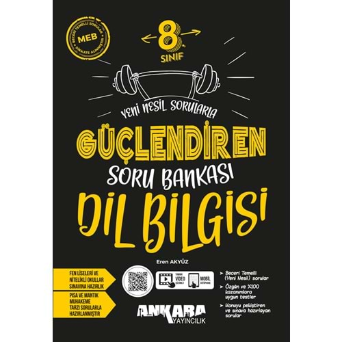 Ankara Güçlendiren 8. Sınıf Dil Bilgisi Soru Bankası