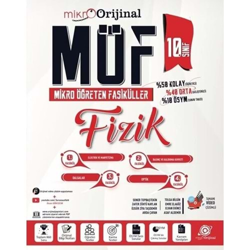 Orijinal Mikro 10. Sınıf Fizik MÖF Mikro Öğreten Fasiküller