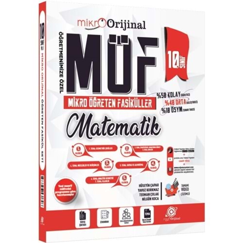 Orijinal Yayınları 10. Sınıf Matematik MÖF Orijinal Ders Föyleri
